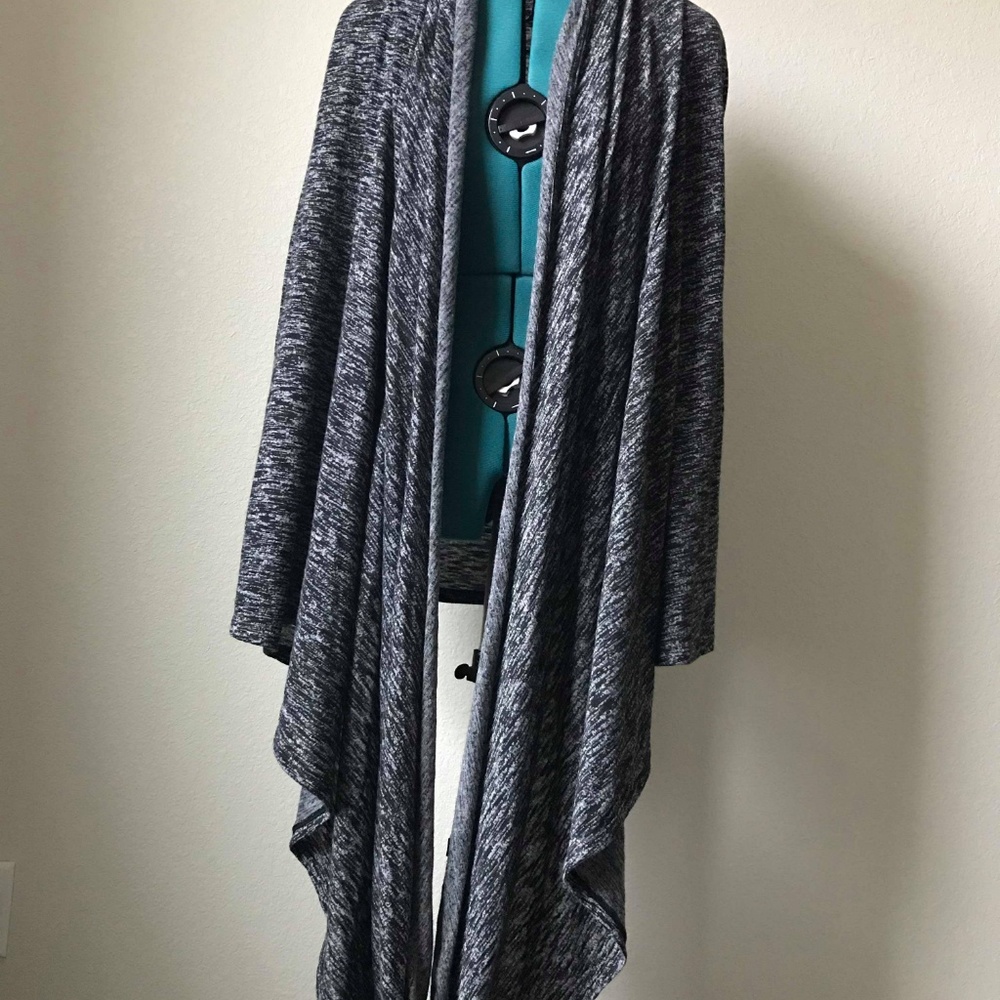 DKNY Jeans Infinity Cardigan With Snap Scarf